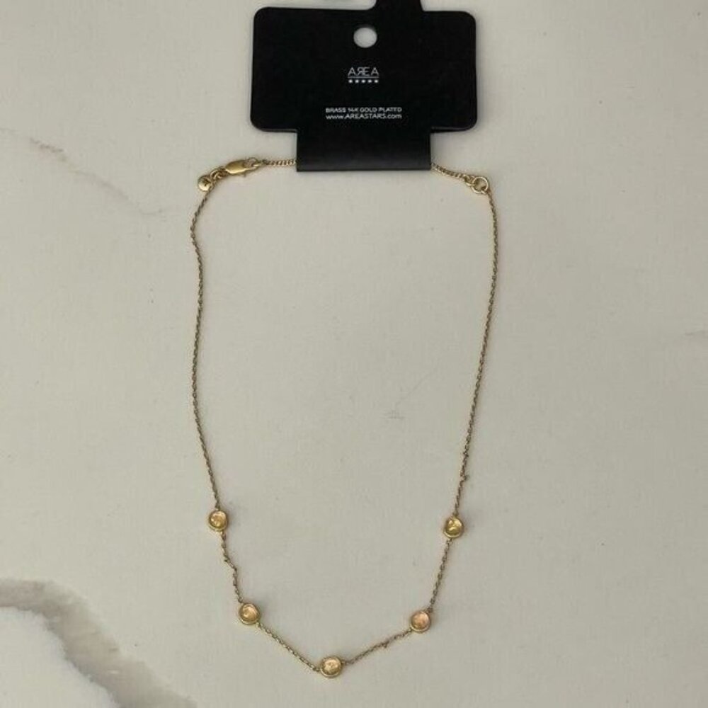 Area Stars Brass 14K Gold Plated Necklace